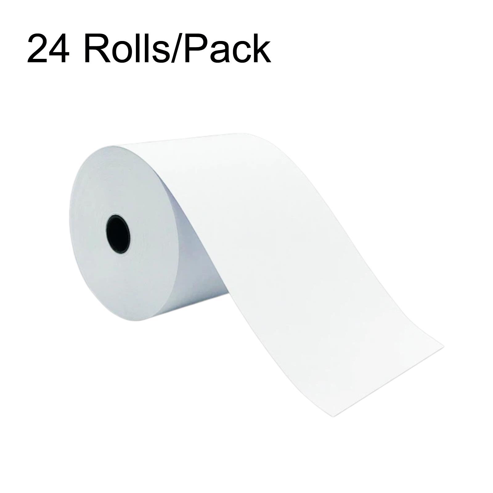 24 Rolls/Pack 57x50mm Rubber Core Thermal Paper Take-Out Kitchen Printing Receipt Paper - Shopkiz.com