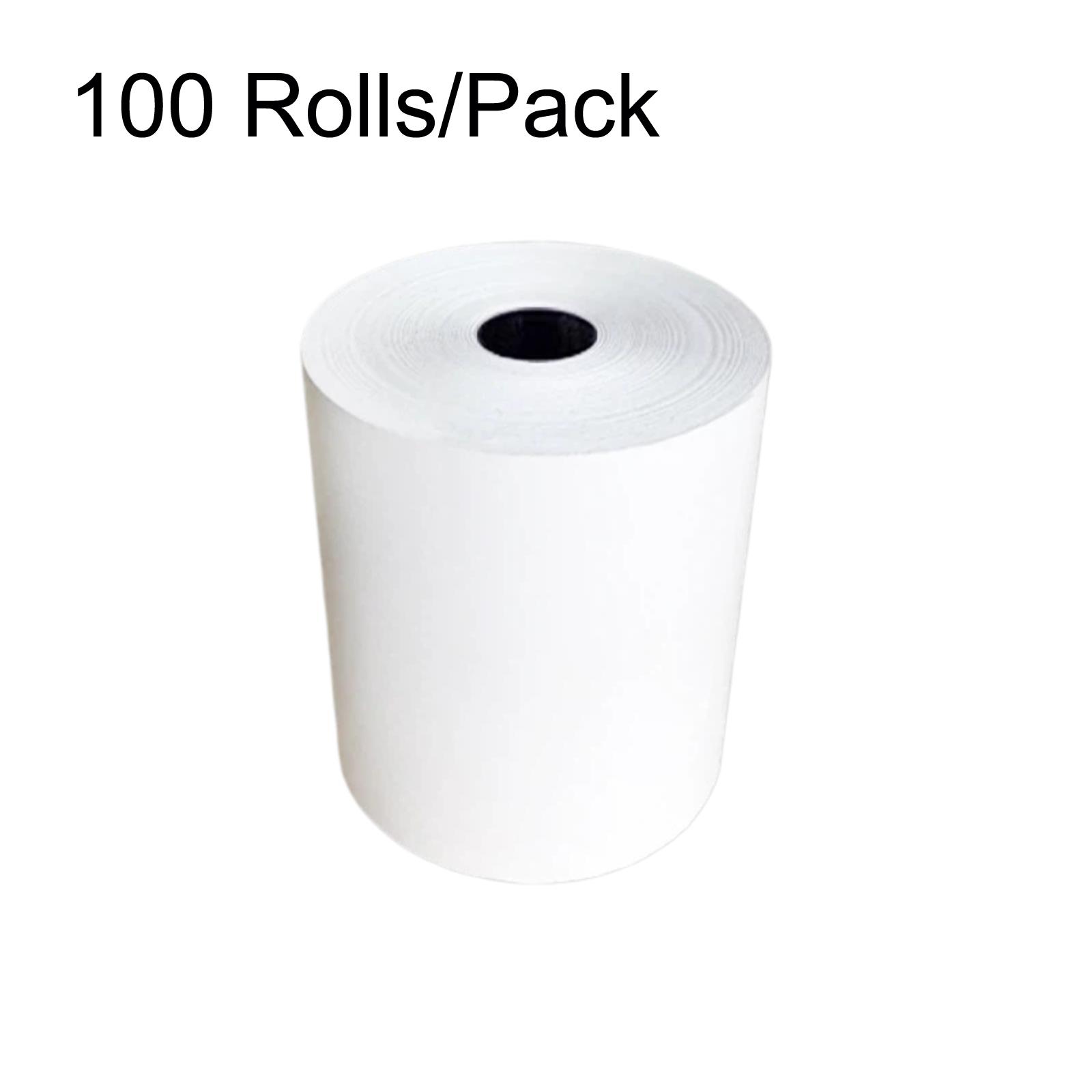100 Rolls/Pack 57x60mm Rubber Core Thermal Paper Take-Out Kitchen Printing Receipt Paper - Shopkiz.com