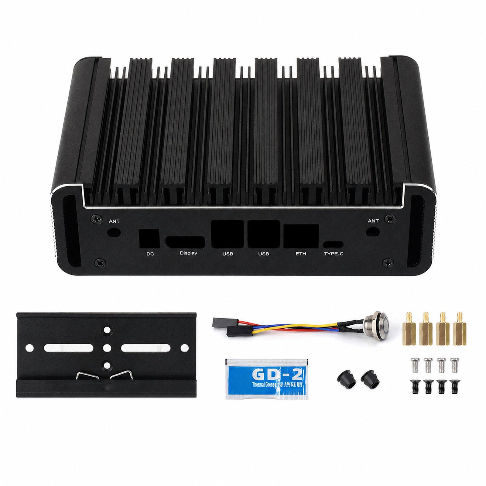 WAVESHARE For Jetson Orin Nano / NX Aluminum Alloy Passive Cooling Case Onboard Power Button With Indicator - Shopkiz.com