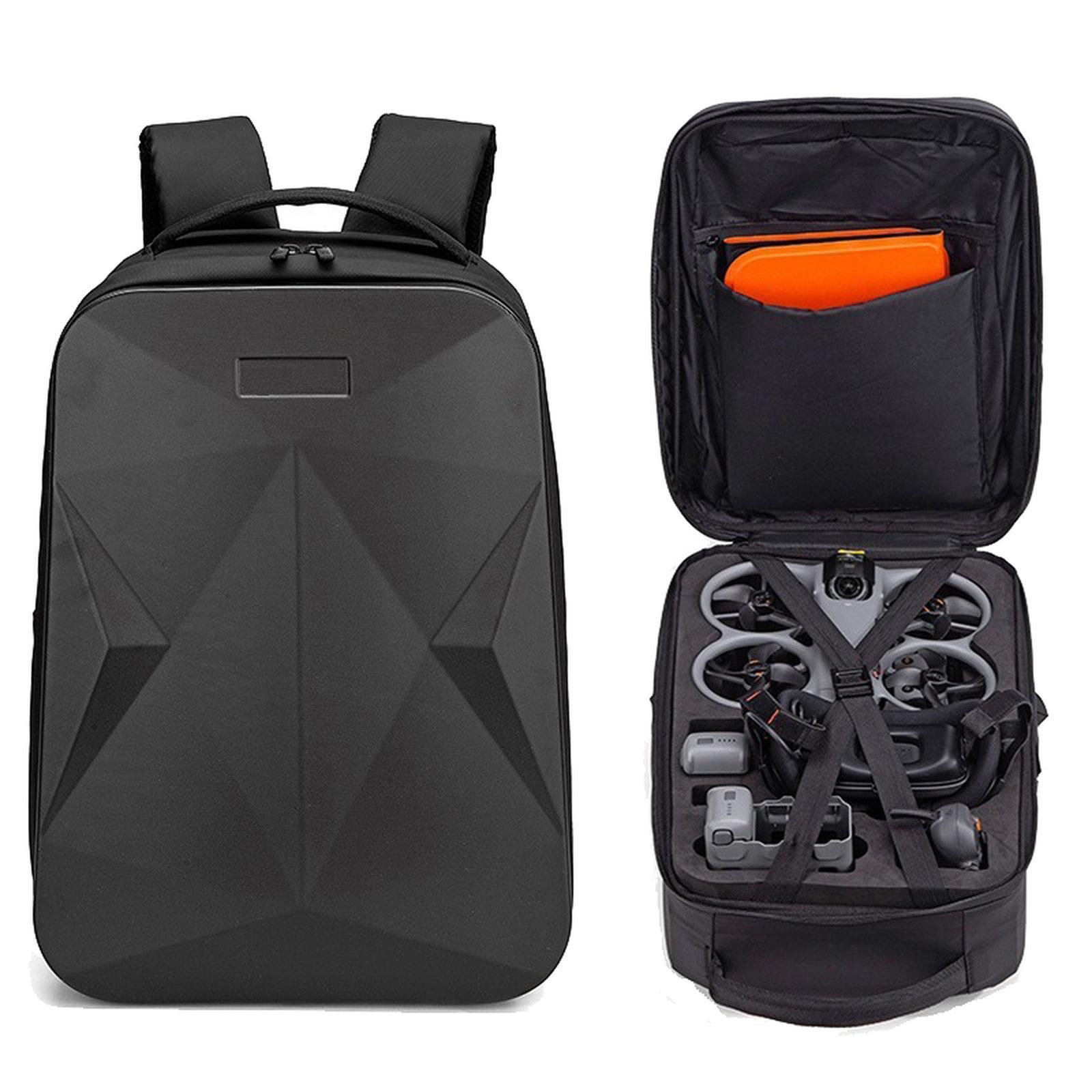For DJI Avata 360 Hard Shell Backpack Waterproof Travel Carrying Case Storage Bag Fits Goggles G3 / N3(Black) - Shopkiz.com
