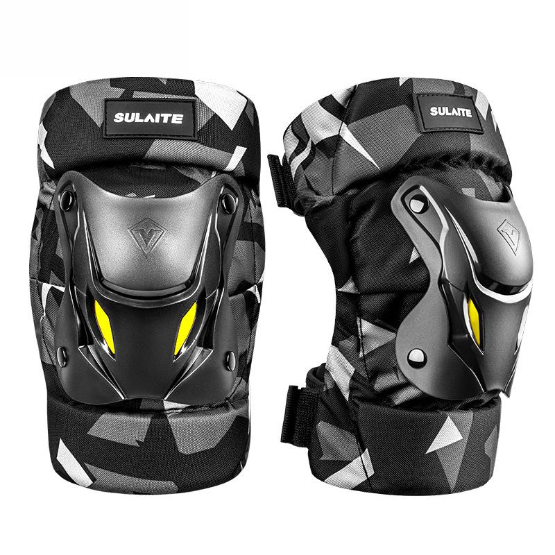SULAITE Knee Pads 2-Piece Set Motorcycle Riding Protective Gear with Quick Release Buckle - Shopkiz.com