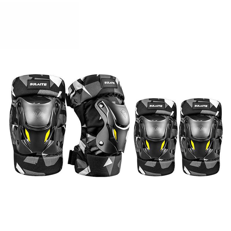 SULAITE Knee & Elbow 4-Piece Set Motorcycle Riding Protective Gear with Quick Release Buckle - Shopkiz.com
