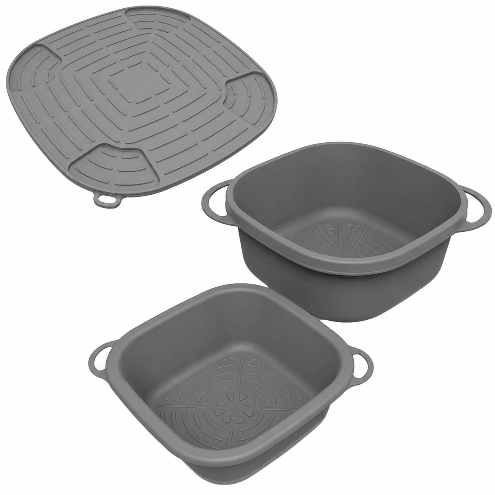 3 PCS / Set Silicone Liners & Heat Mat For Ninja Crispi FN101GY / FN101SG / FN101ST(Gray) - Shopkiz.com