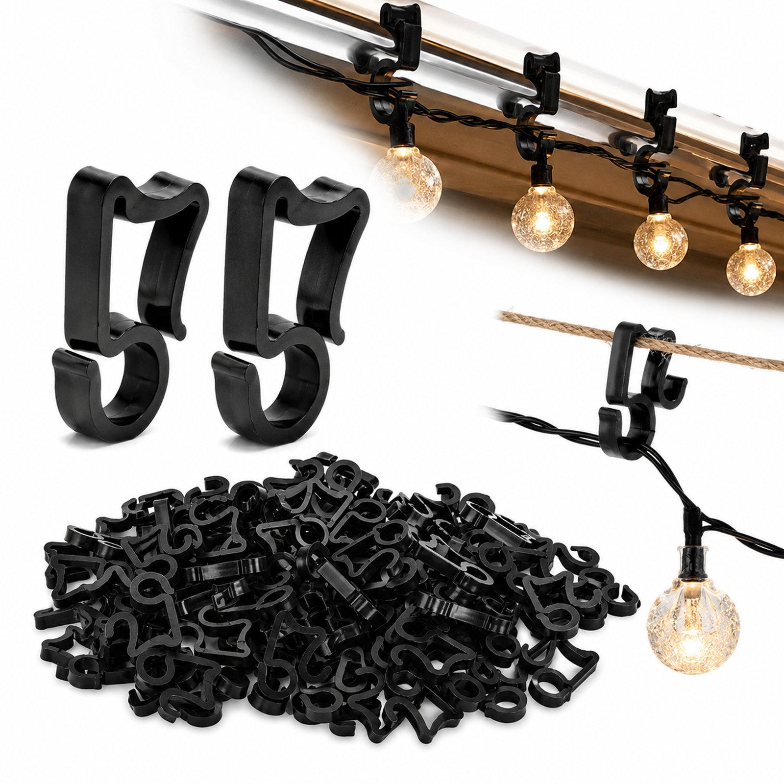 50 PCS/Pack Christmas Light Clips Gutter Hooks for Outdoor String Lights(Black) - Shopkiz.com
