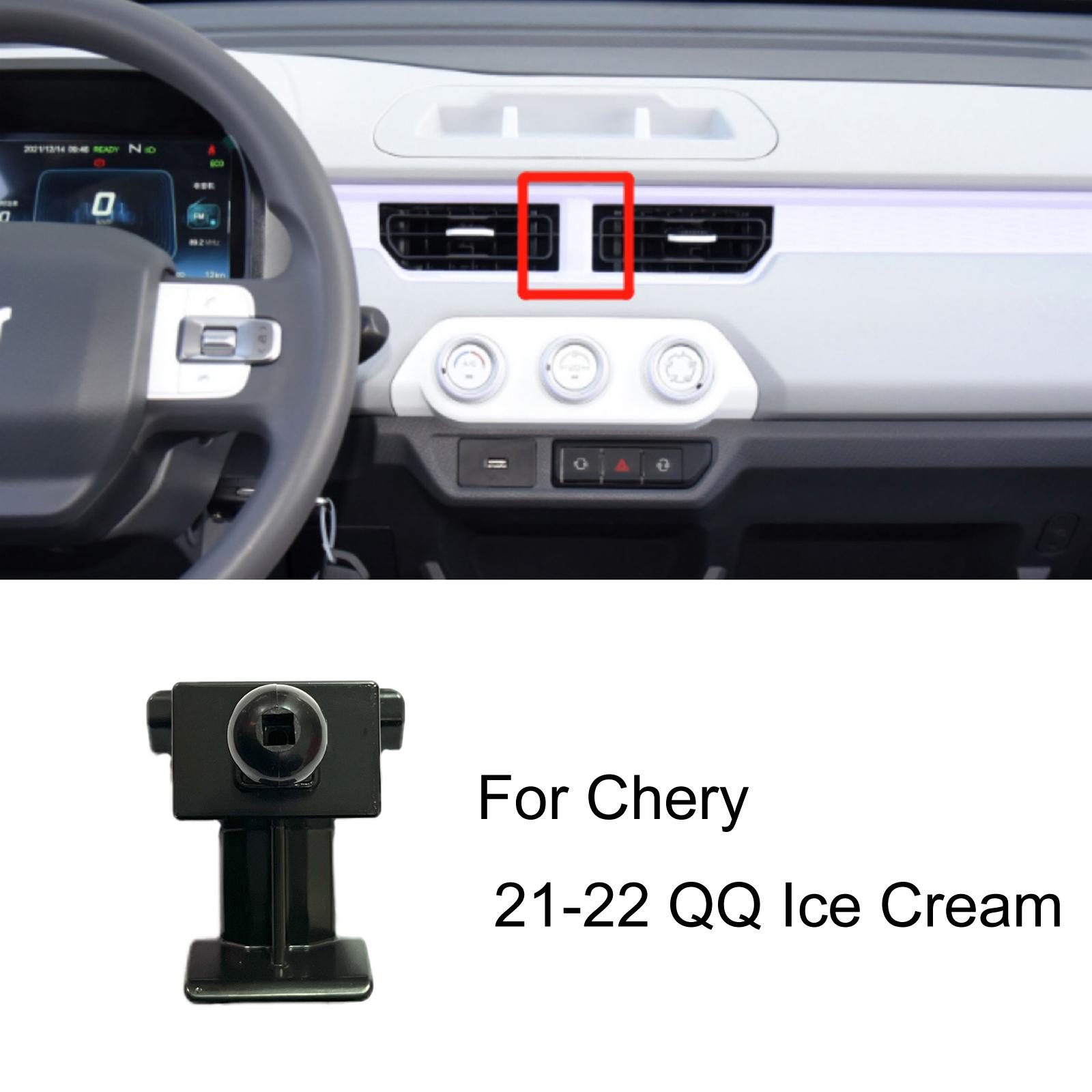 For Chery Left-Hand Drive Car Phone Holder Base, Model: 21-22 QQ Ice Cream - Shopkiz.com
