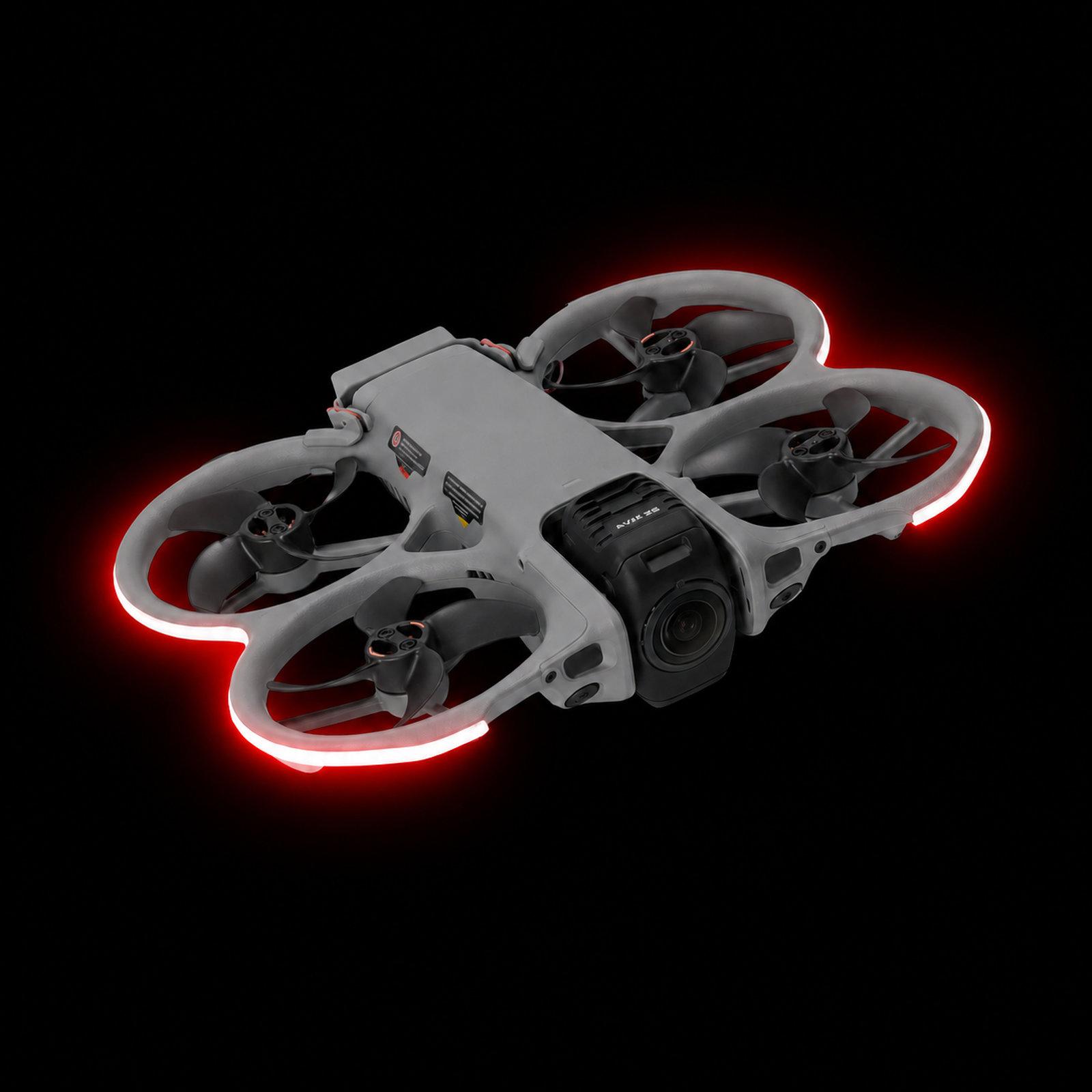 For DJI Avata 360 RCSTQ Night Flight LED Light Strip Kit 3 Brightness Levels Rechargeable Safety Warning Lamp(Red) - Shopkiz.com