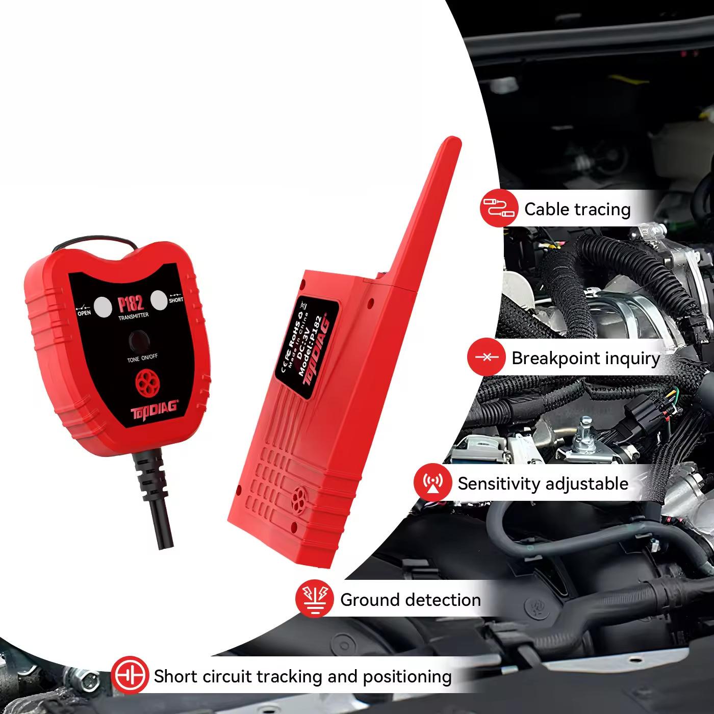 TopDiag P182 Automotive Short And Open Circuit Finder Circuit Tracer Tool For Car Truck Wire Breakpoint Locator With Probes - Shopkiz.com