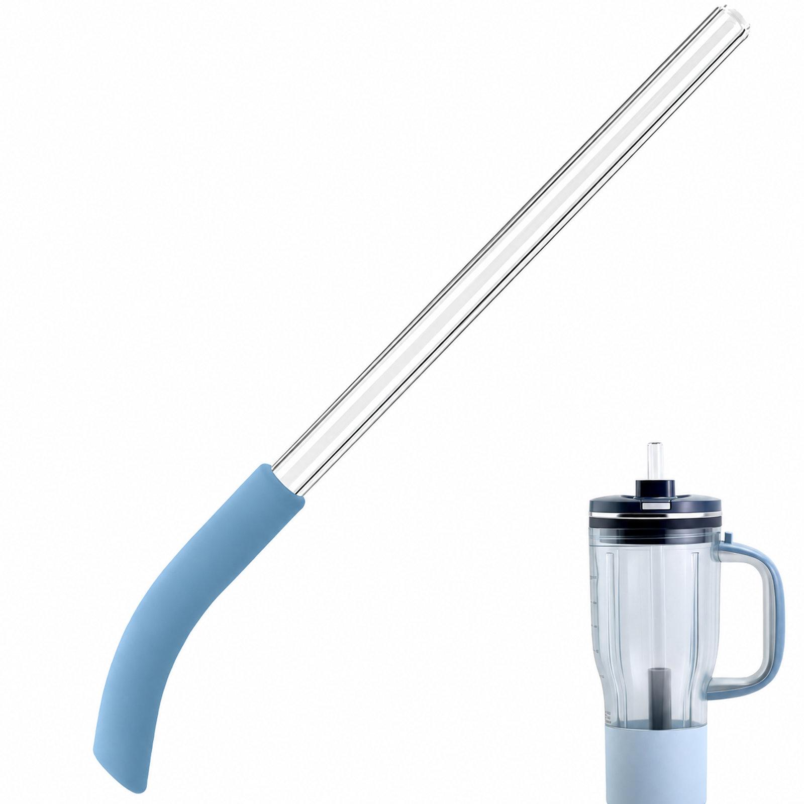 For Ninja BlendBoss Tumbler Replacement Straw Glass Silicone Straw(Dark Blue) - Shopkiz.com