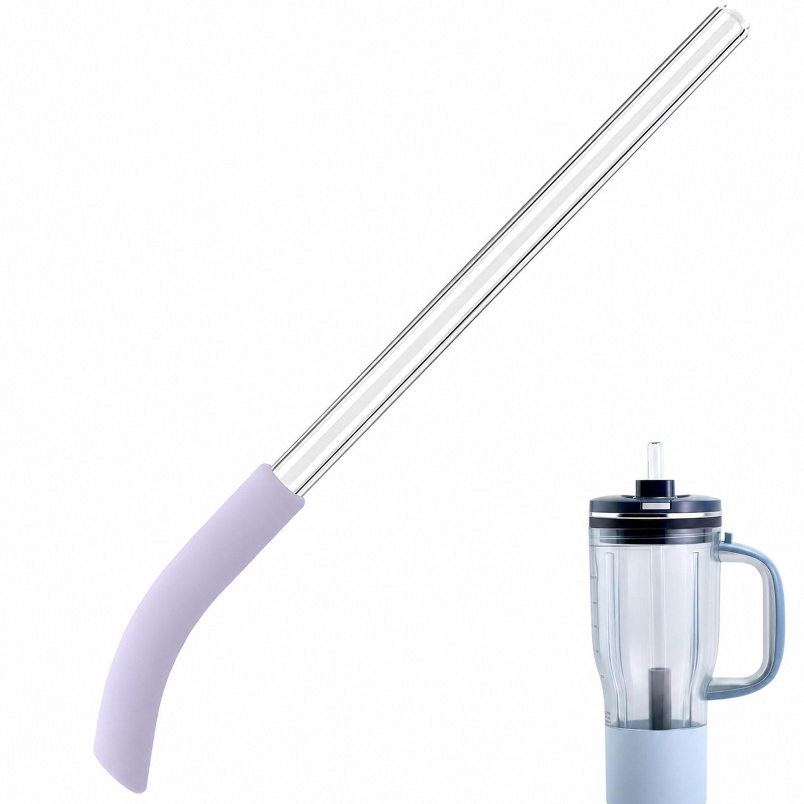 For Ninja BlendBoss Tumbler Replacement Straw Glass Silicone Straw(Purple) - Shopkiz.com