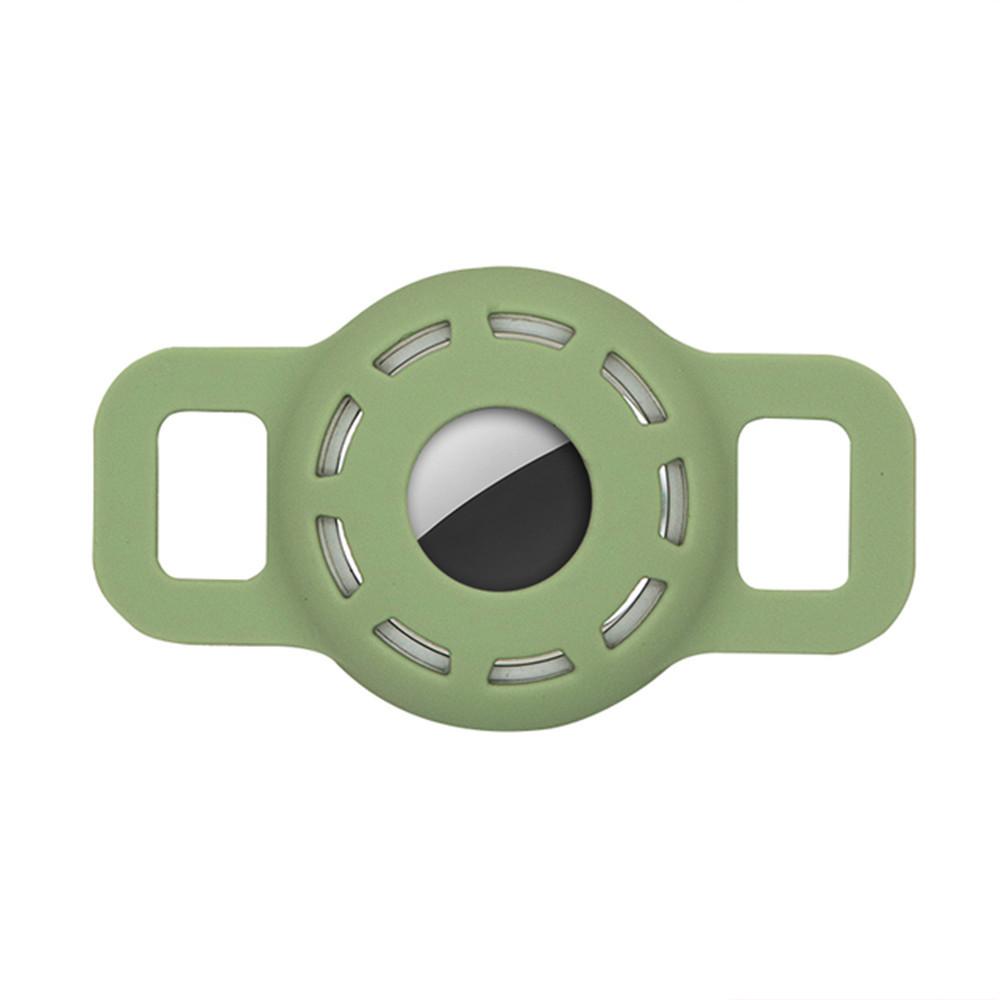 For AirTag 2nd Gen / AirTag 1st Gen Slide-On Silicone Case Dog Cat Collar Holder, Size: Small(Avocado Green) - Shopkiz.com