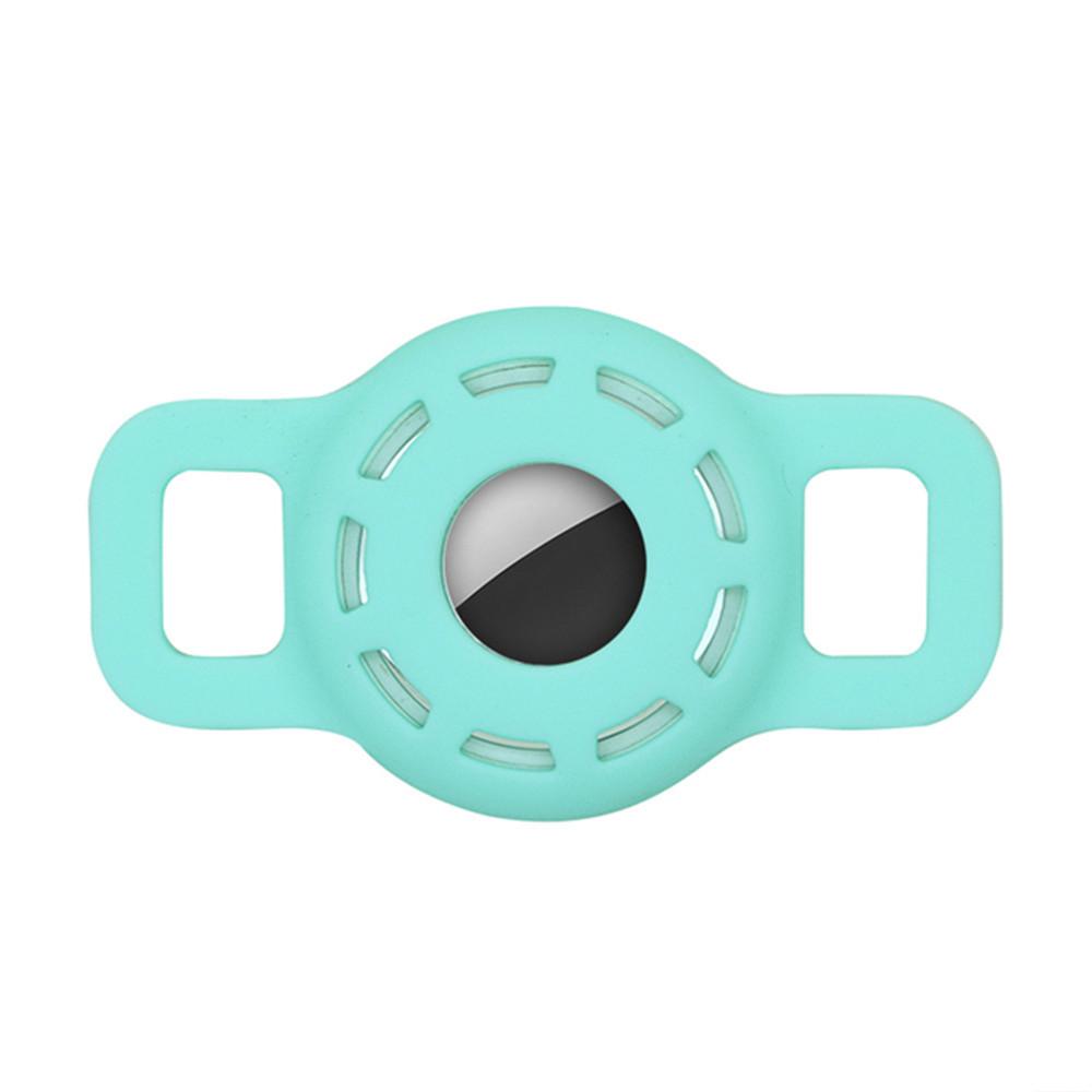For AirTag 2nd Gen / AirTag 1st Gen Slide-On Silicone Case Dog Cat Collar Holder, Size: Small(Light Green) - Shopkiz.com