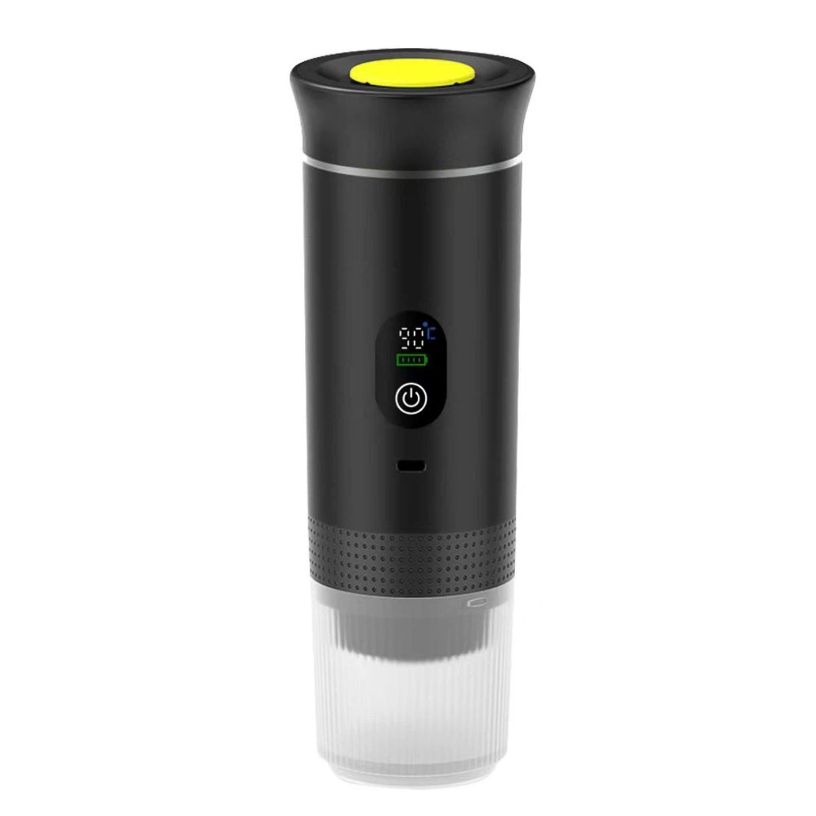 Digital Display Pump-Type Handheld Coffee Maker With USB Charging(Black) - Shopkiz.com