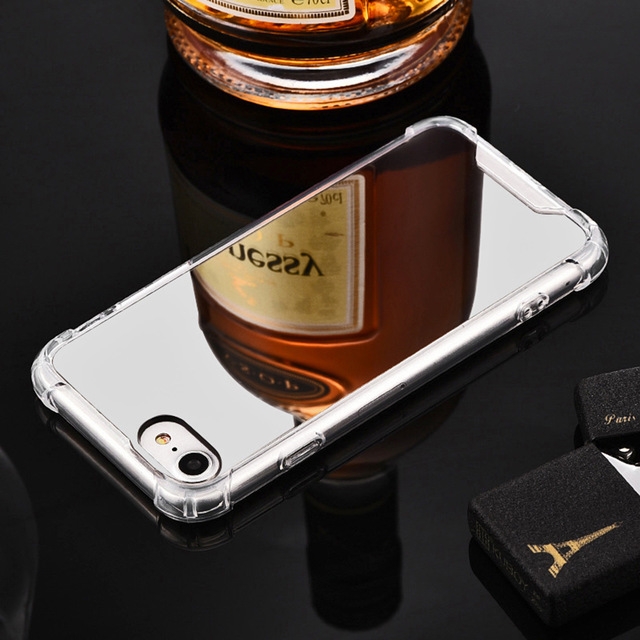 Luxury Plating Mirror Acrylic TPU Case for iPhone 8 Plus & 7 Plus(Silver) - Shopkiz.com