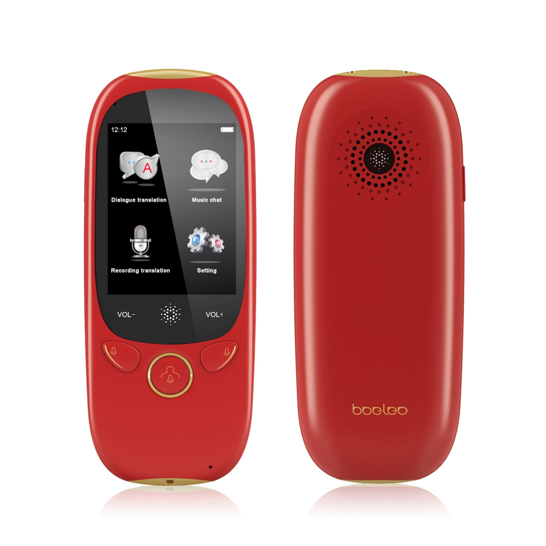 Boeleo K1 2.0 Inch Screen Voice Translator Smart Business Travel AI Translation Machine 512MB+4GB 45 Languages Translator(Red) - Shopkiz.com