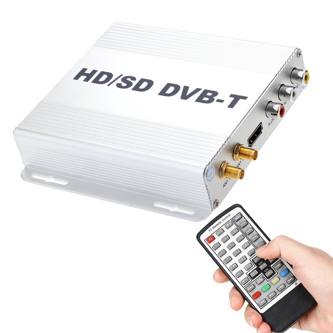 DVB-T999 Car Mobile DVB-T Digital TV Receiver Box with Remote Control (Silver) - Shopkiz.com