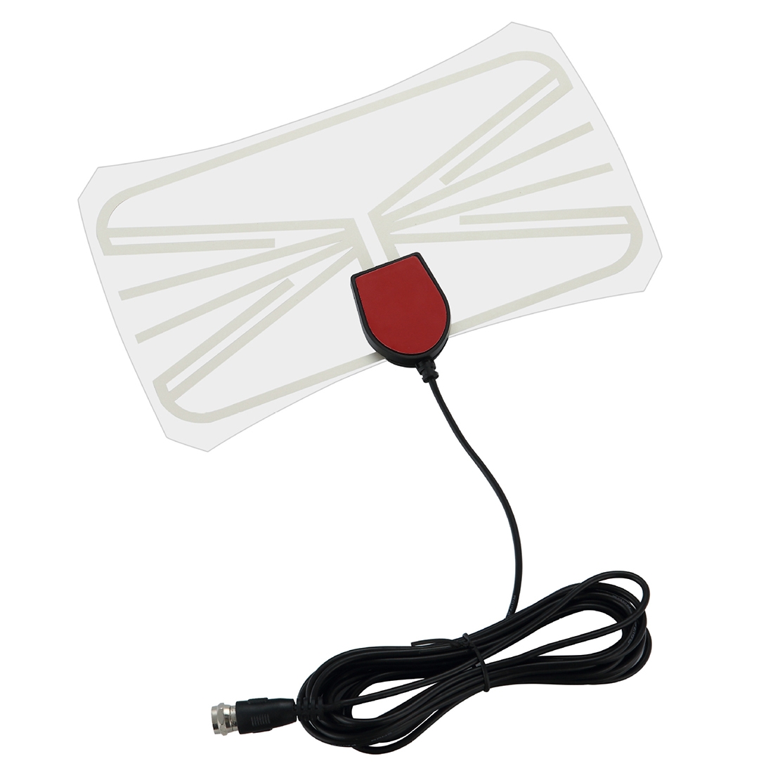 TY12 50 Miles Range 10dBi High Gain Amplified Digital Flat HDTV Indoor TV Antenna with 3.7m Coaxial Cable(White) - Shopkiz.com