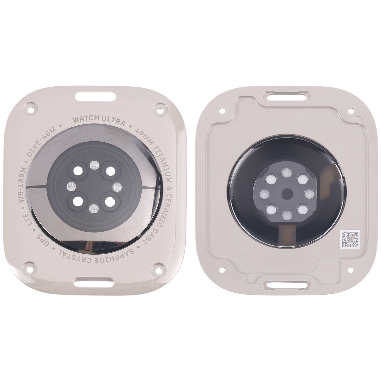 For Apple Watch Ultra 2 49mm A2986 A2987 LTE Version Glass Back Cover(Titanium Gray) - Shopkiz.com