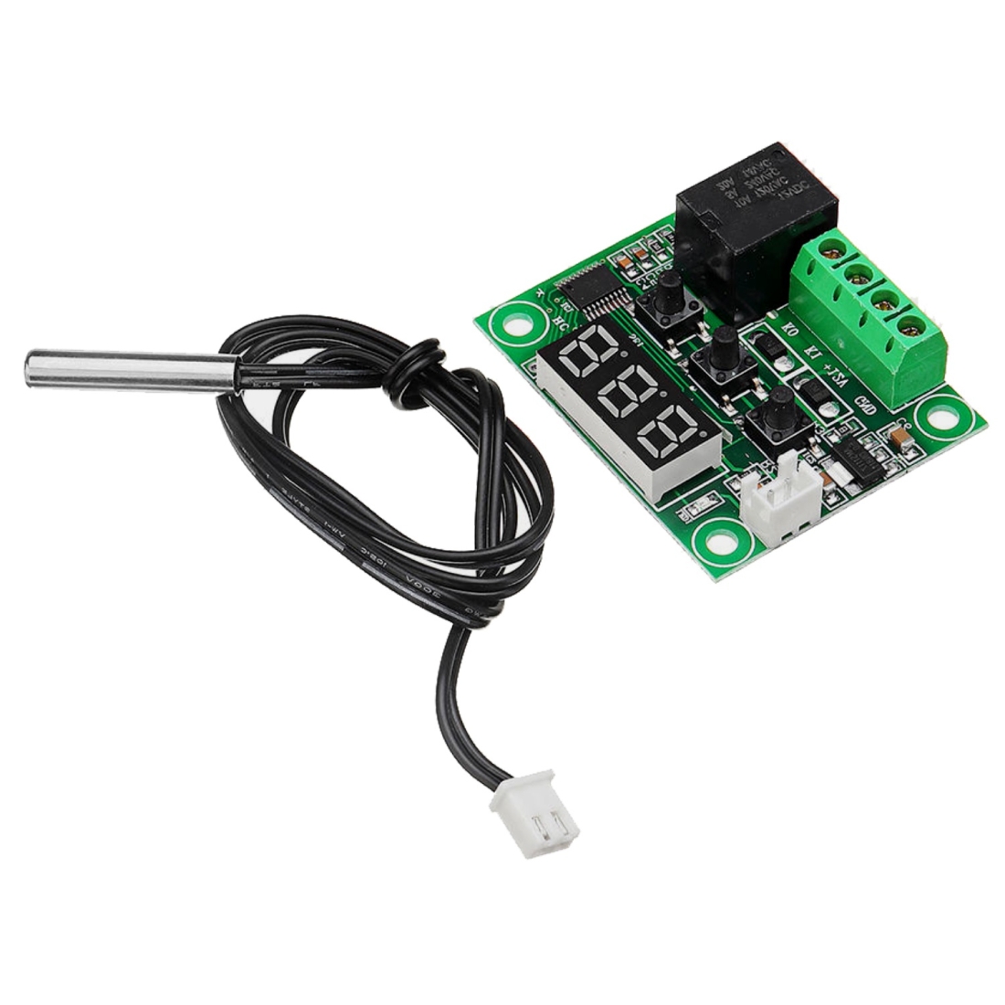 LDTR-WG0249 W1209 DC 12V -50 to +110 Temperature Sensor Control Switch Thermostat Thermometer (Green) - Shopkiz.com