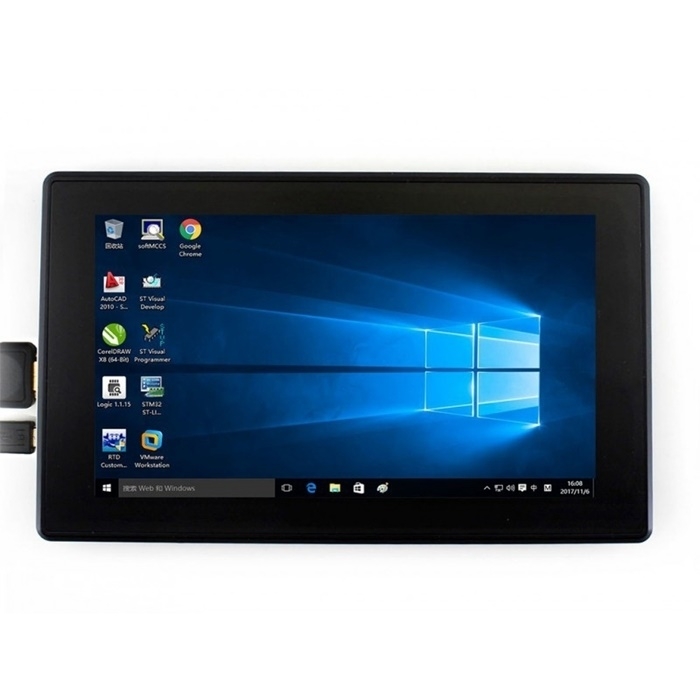 WAVESHARE 7inch HDMI LCD (H) IPS 1024x600 Capacitive Touch Screen with Toughened Glass Cover, Supports Multi mini-PCs Multi Systems - Shopkiz.com