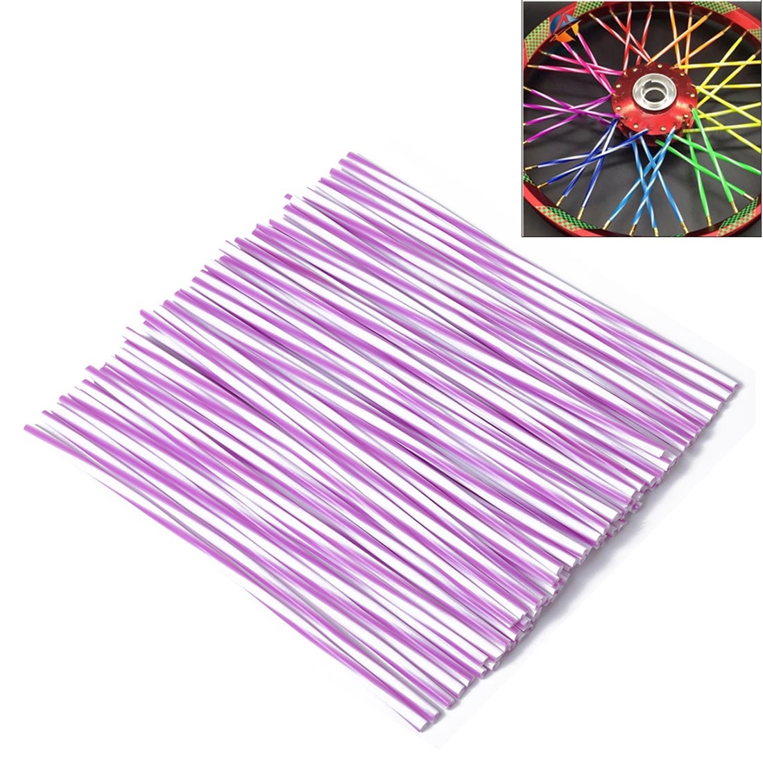 72 PCS Plastic Wheel Modified Spoke Wraps Skins Coat Trim Cover For Pipe Motorcycle Motocross Bike - Shopkiz.com