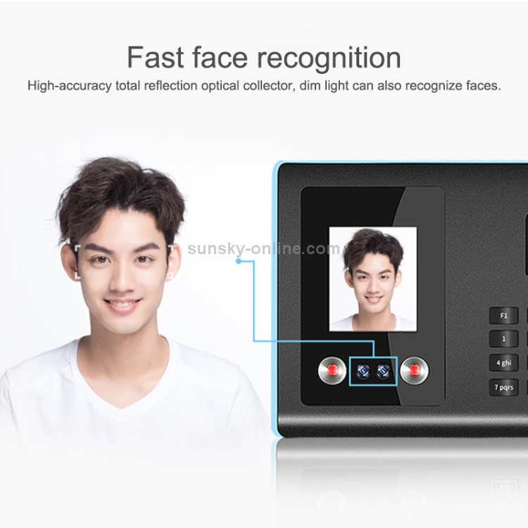 Máquina de asistencia de tiempo de huellas dactilares de reconocimiento facial FA01 - 5