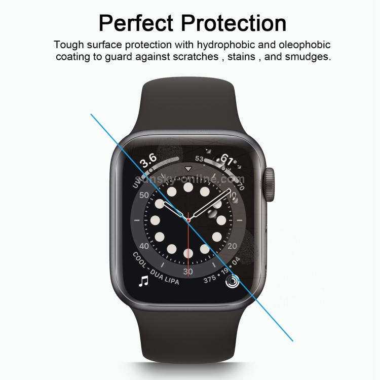 Película de vidrio templado 9H 2.5D para Apple Watch Series 5/4 44 mm - 4