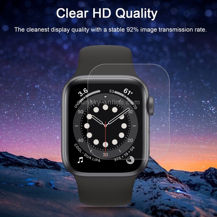 Película de vidrio templado 9H 2.5D para Apple Watch Series 5/4 44 mm - 5
