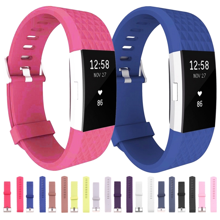 Fitbit Charge 2 Bracelet Watch Diamond Texture Tpu Watch Band 23