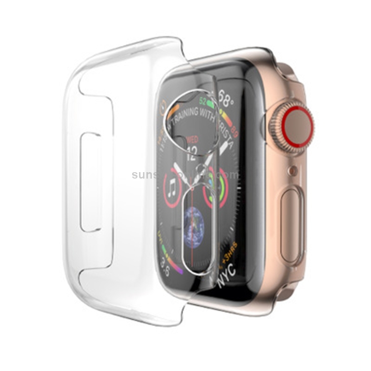 Para Apple Watch Series 6 & SE & 5 & 4 Carcasa de PC de cobertura total de 44 mm (transparente) - 1