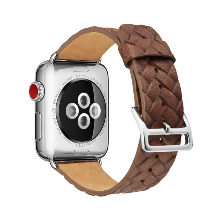 For Apple Watch Series 3 & 2 & 1 38mm Cowhide Embossed Pattern