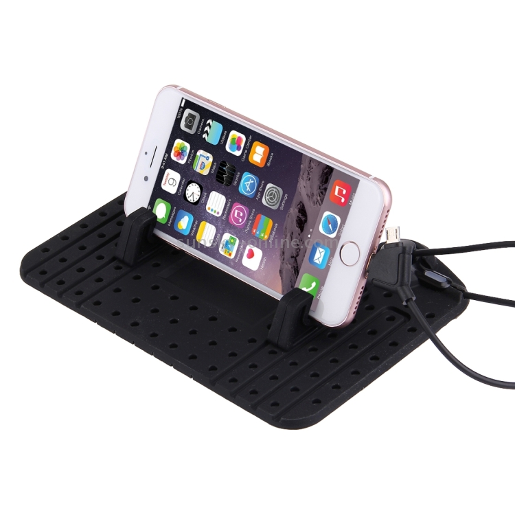 Silicone Pad Car Phone Holder with Charging Cable Silicone Pad Car Phone Holder with Charging Cable