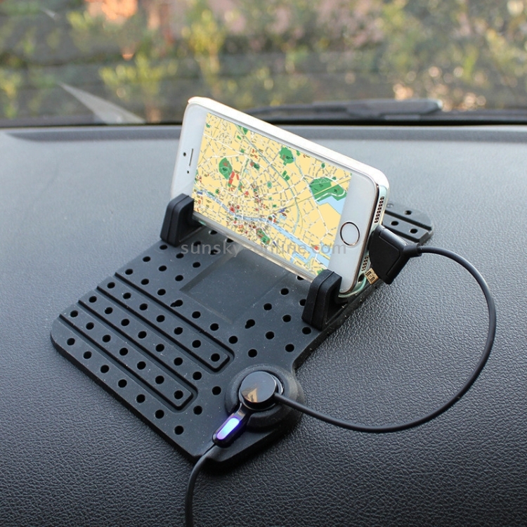Silicone Pad Car Phone Holder with Charging Cable Silicone Pad Car Phone Holder with Charging Cable