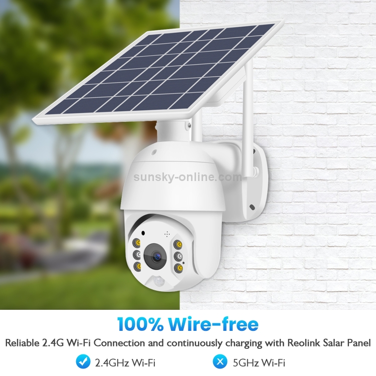 Cámara Solar Exterior Wifi Ptz Full Hd 1080p Radar Inteligen