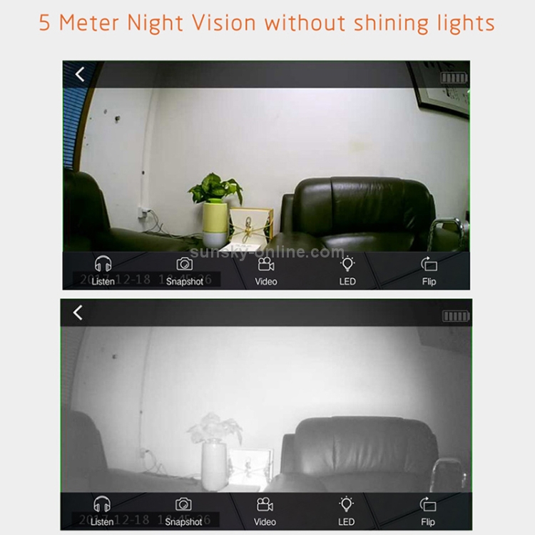 CAMSOY C2 Monitor inteligente Bluetooth HD Visión nocturna WIFI Cámara de monitor remoto - 7