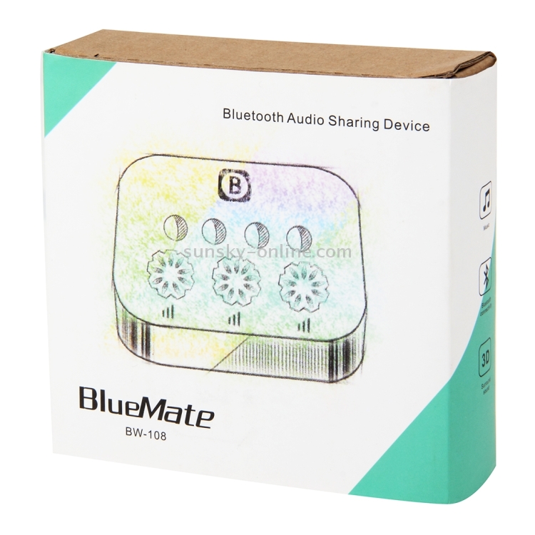 3.5mm 1 to 3 Bluetooth 4.0 Receiver Adapter Audio Sharing Device 3.5mm 1 to 3 Bluetooth 4.0 Receiver Adapter Audio Sharing Device
