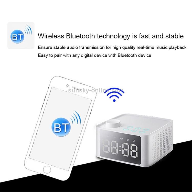 B1 Stereo Wireless Bluetooth Speaker with Mirror Display Screen, Support TF Card / AUX / U Disk / FM (Blue) B1 Stereo Wireless Bluetooth Speaker with Mirror Display Screen, Support TF Card / AUX / U Disk / FM (Blue)