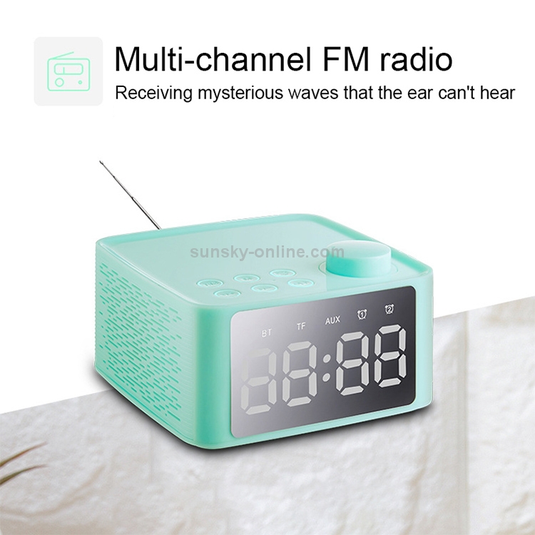B1 Stereo Wireless Bluetooth Speaker with Mirror Display Screen, Support TF Card / AUX / U Disk / FM (Blue) B1 Stereo Wireless Bluetooth Speaker with Mirror Display Screen, Support TF Card / AUX / U Disk / FM (Blue)