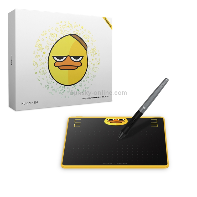 HUION HS64 Chips Special Edition 5080 LPI Tableta de dibujo artístico con lápiz sin batería para divertirse - 6