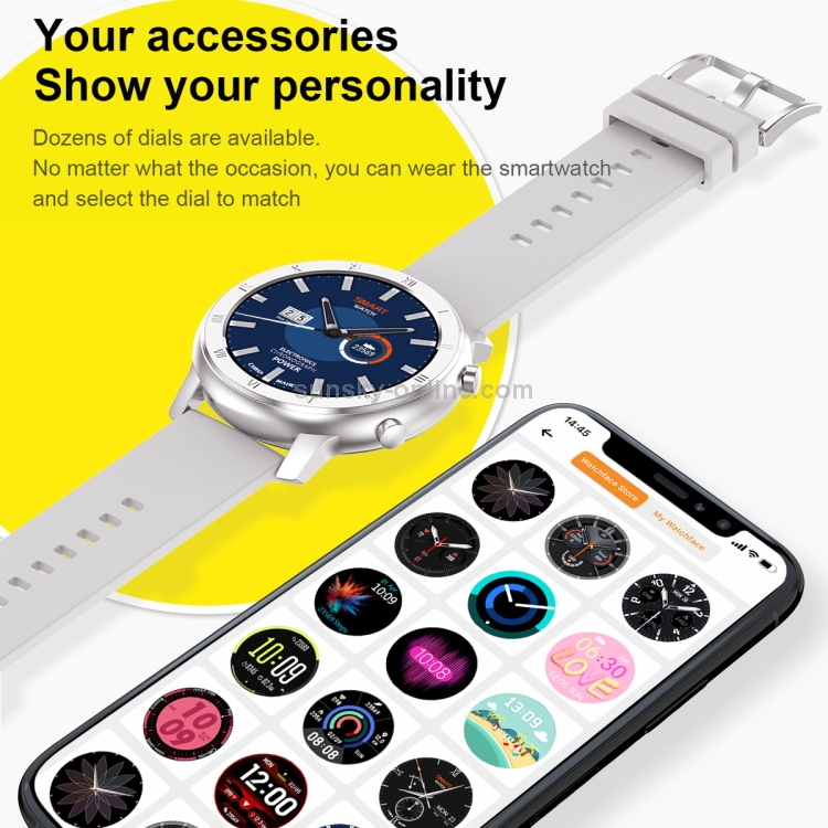 DT89 1.2 inch Round Color Screen Smart Watch, IP68 Waterproof, Support ECG  Female Cycle / Heart Rate Blood Pressure Monitoring / Sedentary Reminder /  Sleep Monitoring, Metal Strap(Rose Gold)