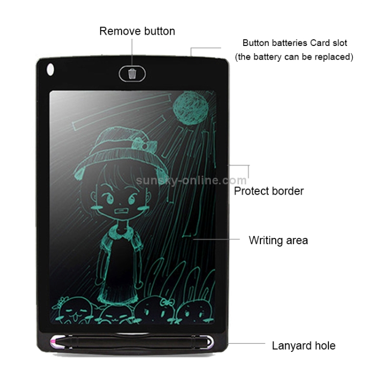 Tablette graphique LCD intelligente avec stylet pour enfants, planche à  dessin, écran numérique, bloc-notes électronique, écriture manuscrite, 12  - AliExpress