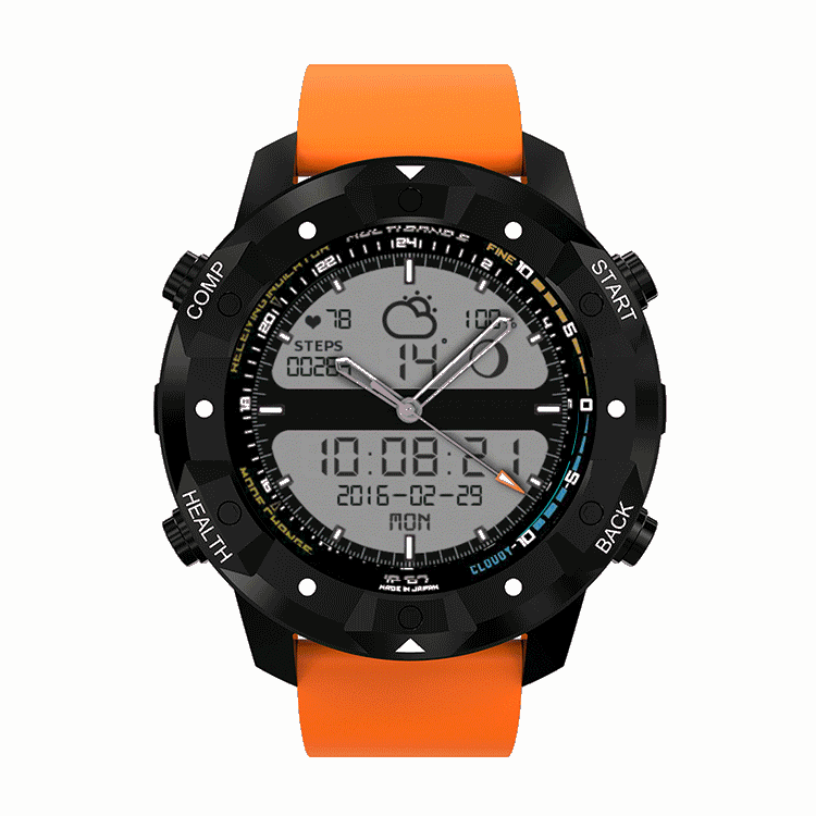 S3 Reloj inteligente Bluetooth con pantalla OLED de 1,39 pulgadas, resistente al agua IP67, compatible con brújula / monitor de frecuencia cardíaca / tarjeta SIM / navegación GPS, compatible con teléfonos Android e iOS (naranja) - 13