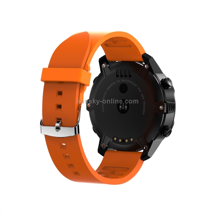 S3 Reloj inteligente Bluetooth con pantalla OLED de 1,39 pulgadas, resistente al agua IP67, compatible con brújula / monitor de frecuencia cardíaca / tarjeta SIM / navegación GPS, compatible con teléfonos Android e iOS (naranja) - 3