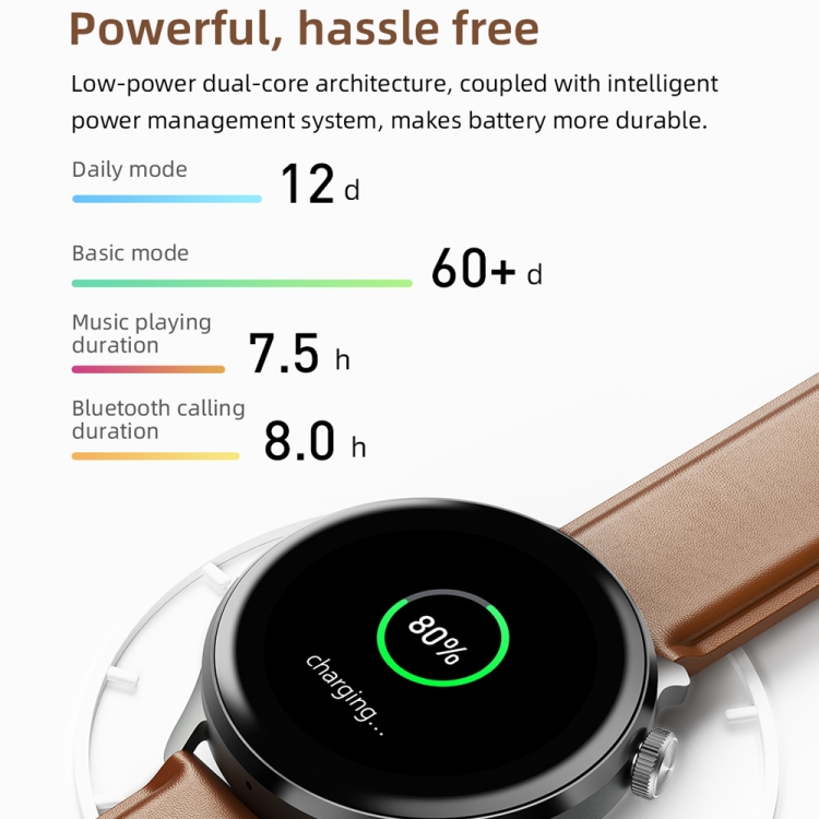 Mibro Lite 2 1.3 inch AMOLED 2ATM Waterproof Bluetooth Smart Watch, Support 60 Sport Modes (Brown) - B10