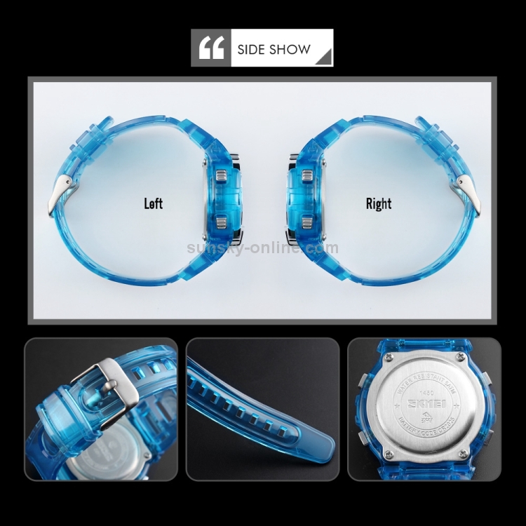 Đồng hồ kỹ thuật số trong suốt SKMEI 1450 dành cho nữ Đồng hồ thể