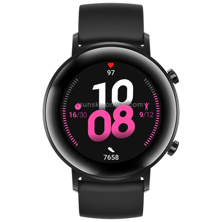 Huawei Watch GT 2 42mm Sport Muñequera Bluetooth Fitness Tracker Smart Watch,  Kirin A1 Chip, Soporte de la ritmo cardíaco y Monitoreo de Presión /  Grabación deportiva / Música Bluetooth / GPS (Negro)