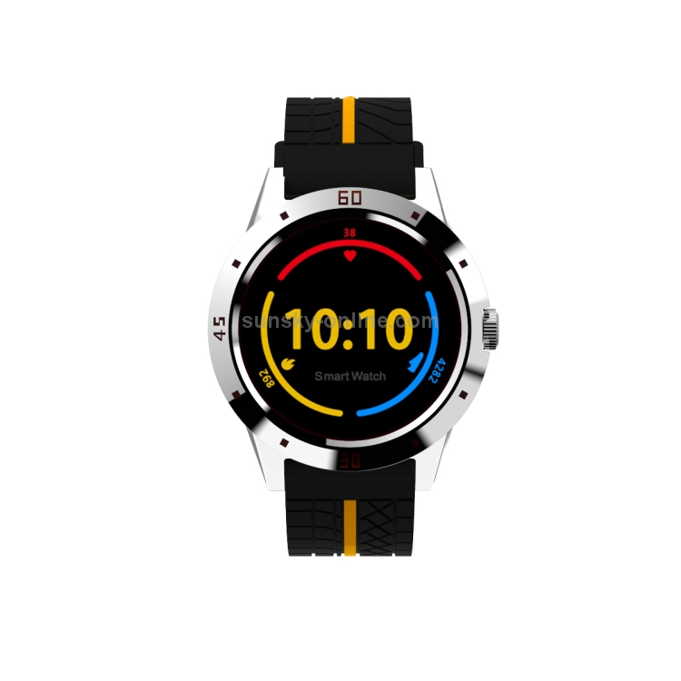 Reloj inteligente N6 con pantalla TFT de 1,3 pulgadas MTK2502C Bluetooth4.0, correa de silicona para reloj, monitor de frecuencia cardíaca, podómetro, monitor de sueño y recordatorio de sedentarismo (amarillo) - 1