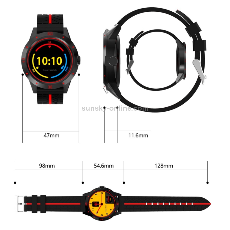Reloj inteligente N6 con pantalla TFT de 1,3 pulgadas MTK2502C Bluetooth4.0, correa de silicona para reloj, monitor de frecuencia cardíaca, podómetro, monitor de sueño y recordatorio de sedentarismo (amarillo) - 15
