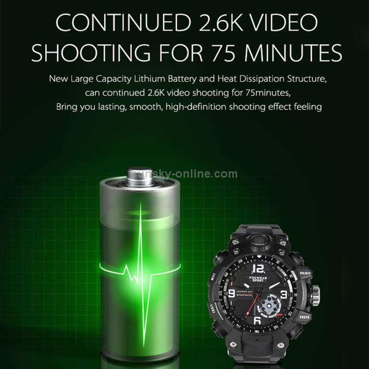 FOXWEAR FOX10 Montre de sport avec caméra étanche extérieure à la