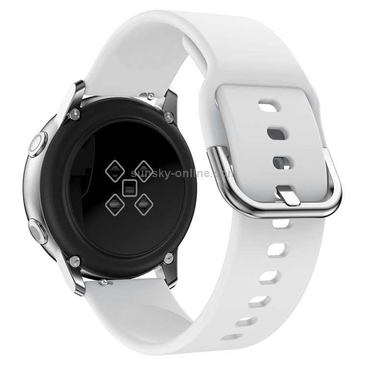 Smart Watch Band de relojes electrochados para Galaxy Watch Active (blanco)
