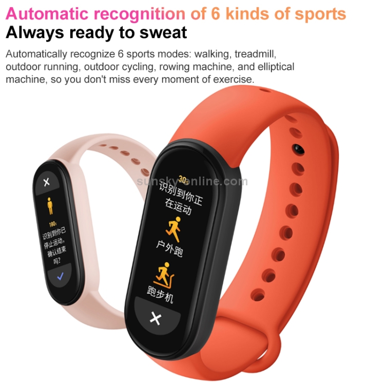 Xiaomi Mi Smart Band 6 Sport Watch, 1.56 AMOLED HD Screen, 24H Heart Rate/Stress/Sleep Monitoring, SpO2 & Female Health Tacking, 14 Days Battery Life, 5ATM Waterproof, Black
